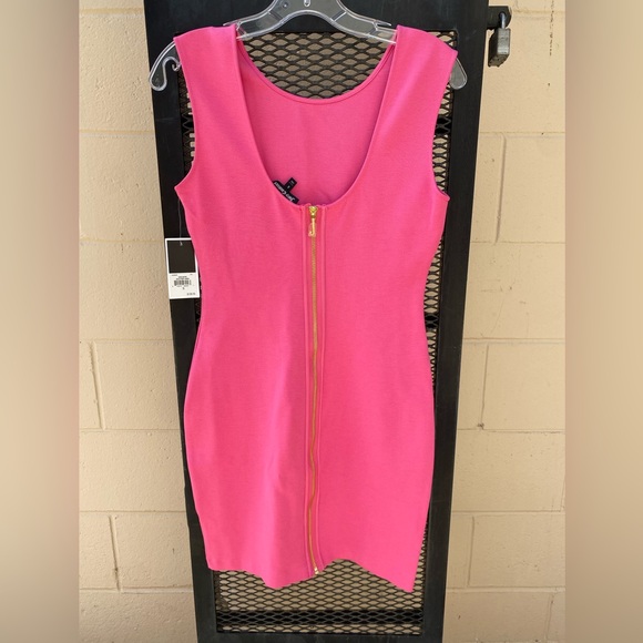 NWT Juicy Couture Highlighter Pink Solid Ponte Dress - Picture 8 of 8